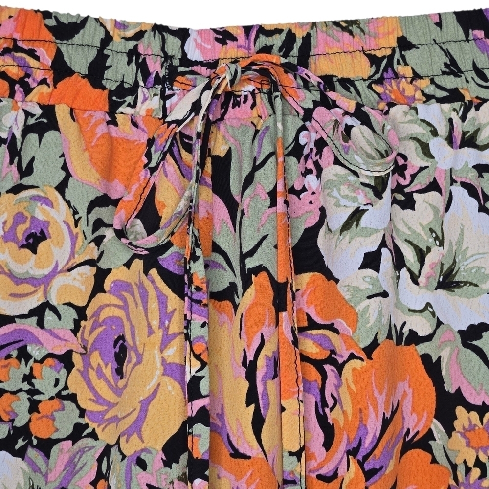 Lulus Womens Floral Print Capture The Blooms Wide Leg Slit Palazzo Pants XS - Picture 5 of 12